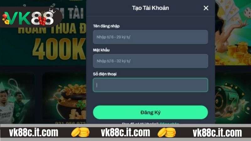 Hướng dẫn quy trình thay đổi sdt/mail VK88