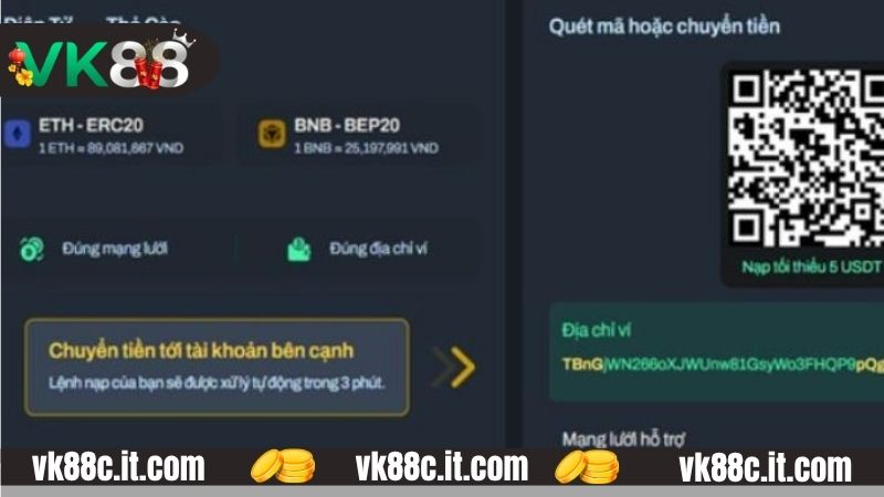 Nạp Tiền VK88 - Hướng Dẫn Các Bước Cho Tiết Cho Người Mới Những lưu ý quan trọng khi nạp tiền VK88