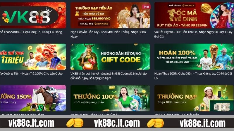 Tìm hiểu về khuyến mãi tại VK88